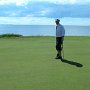 På 18:de green kan jag konstatera att Visby GK är en fantastiskt bra golfbana, med underbara vyer, som idag visat sig från sin allra bästa sida. De tre avslutningshålen är näst intill magiska.